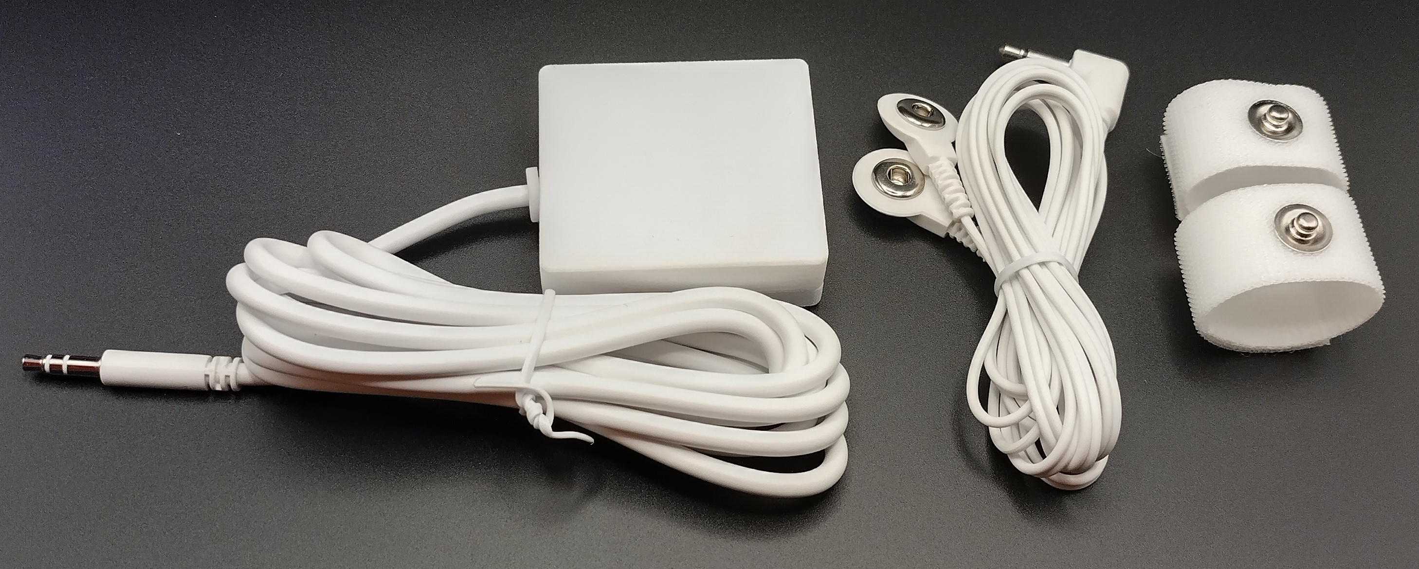 Angled view of the ODAX EDA Research Sensor Kit - White components